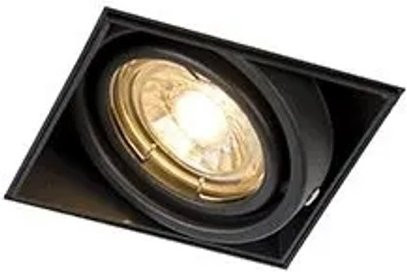 QAZQA Einbaustrahler Oneon 1 Schwarz Rahmenlos, drehbar und neigbar, dimmbar, GU10 - Bild 1