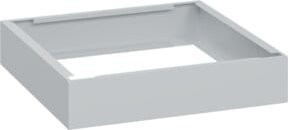 C + P Möbelsysteme Unterbau aus Stahl auf 100 mm hohem Sockel, Farbe: Lichtgrau RAL 7035, B/T/H: 50 x 50 x 10 cm - Bild 1