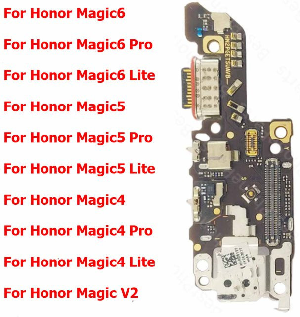 Huawei Honor Magic 6 5 Pro 4 Lite USB-C Ladeport Ersatzteil PCB Dock Flex Board in Schwarz - Bild 1
