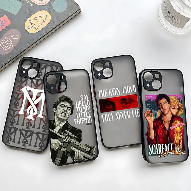 TOPTOY S-Scarface Film Handyhülle für iPhone, Transparent Matte Clear Back Cover - Bild 1