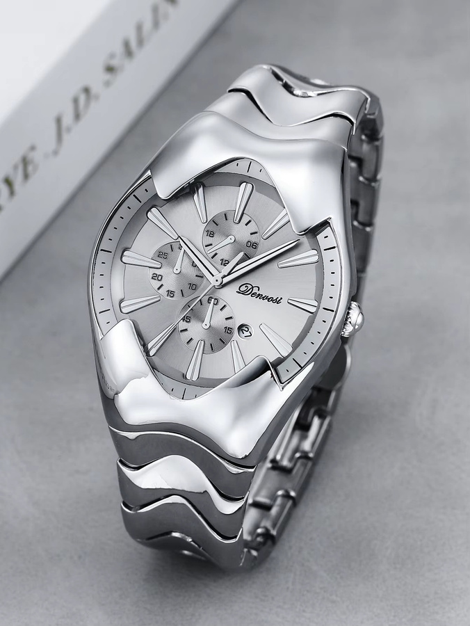 STARPERISH Armbanduhr Quarz, Edelstahl, Silber, Herren - Bild 6