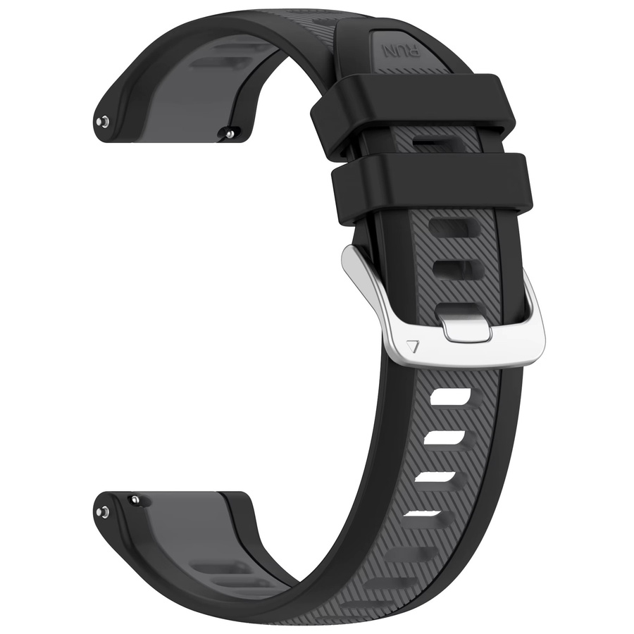 Silikonarmband für Garmin Forerunner 165 Venu 3/2, Schwarz - Bild 2
