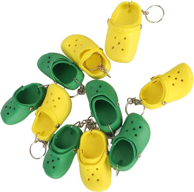 Wosawe Schlüsselanhänger Silikon, Pantoffel, gelb, Unisex - Bild 1