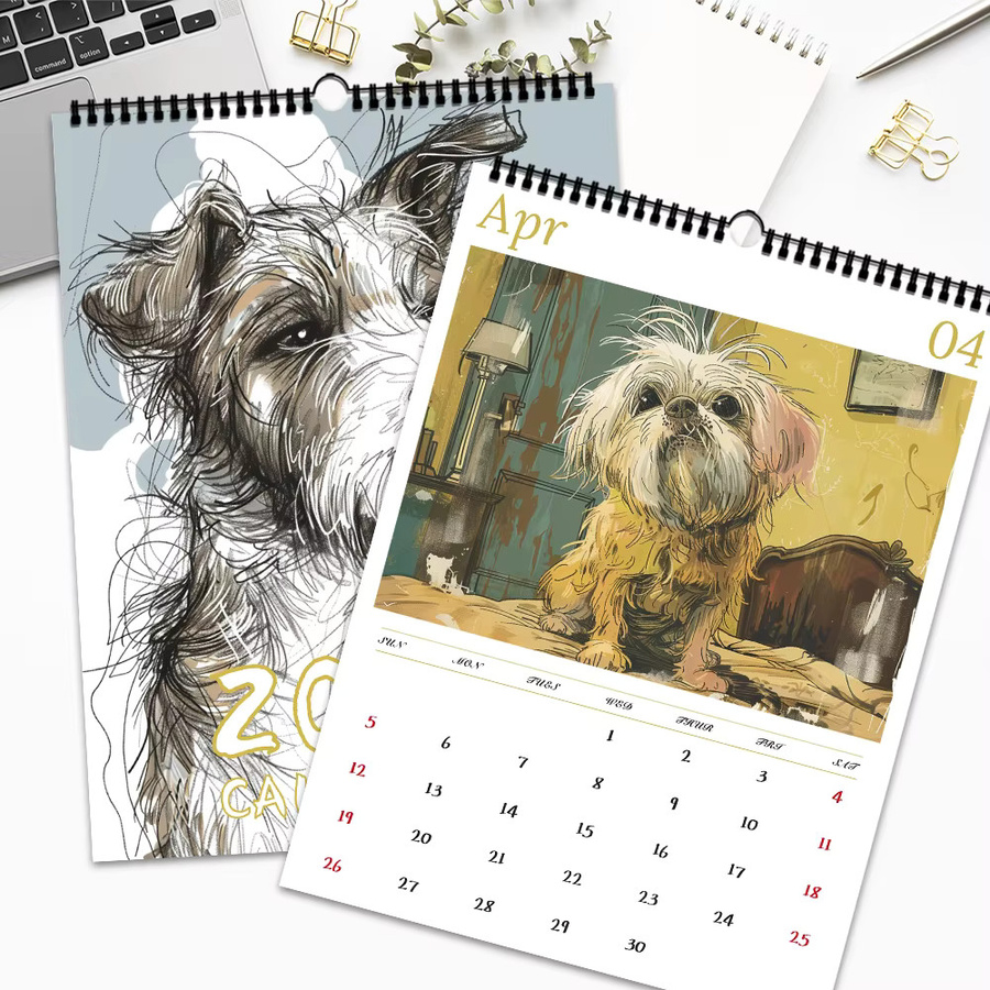 Sloppy Dog Wandkalender 2026 mit 12 Hundedesigns, Multicolor, Breite: 40 cm, Höhe: 30 cm - Bild 3