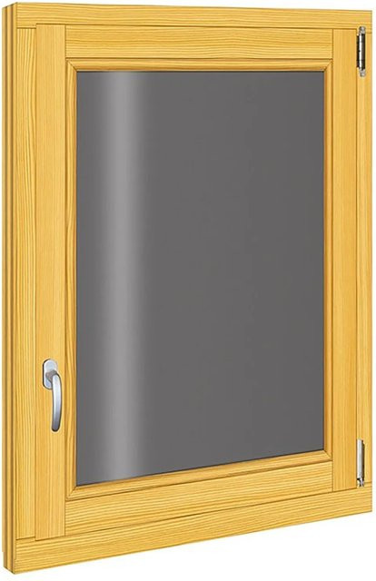 Roro Holzfenster Fichte braun und gelb, Typ: Dreh-Kipp, Breite: 78 cm, Höhe: 98 cm, DIN R - Bild 1