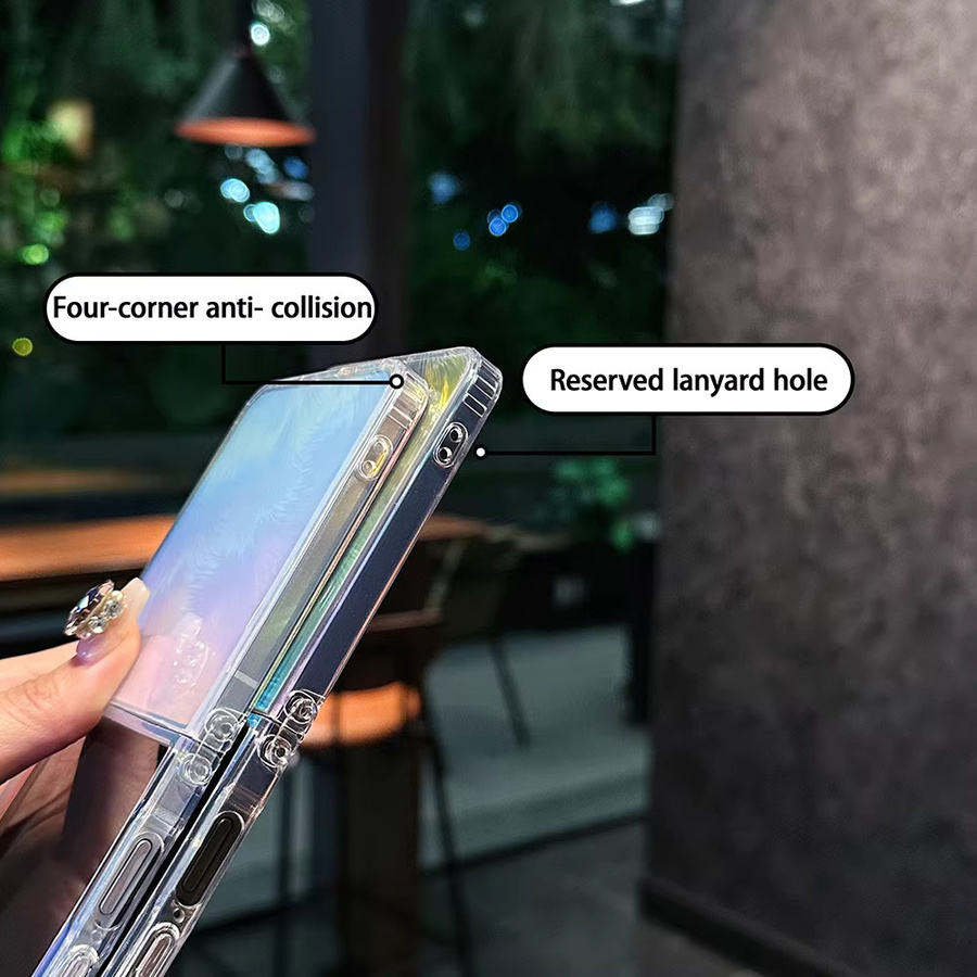 Samsung Galaxy Z Flip7 Magnetische Handyhülle mit Feder-Farbverlauf in Multicolour - Bild 3