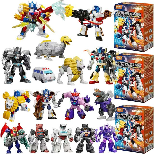 Blokees Transformers Optimus Prime Leo Prime Megatron Rampage Grimlock Cliffjumper, Actionfigur, Blind Box, multicolour - Bild 1