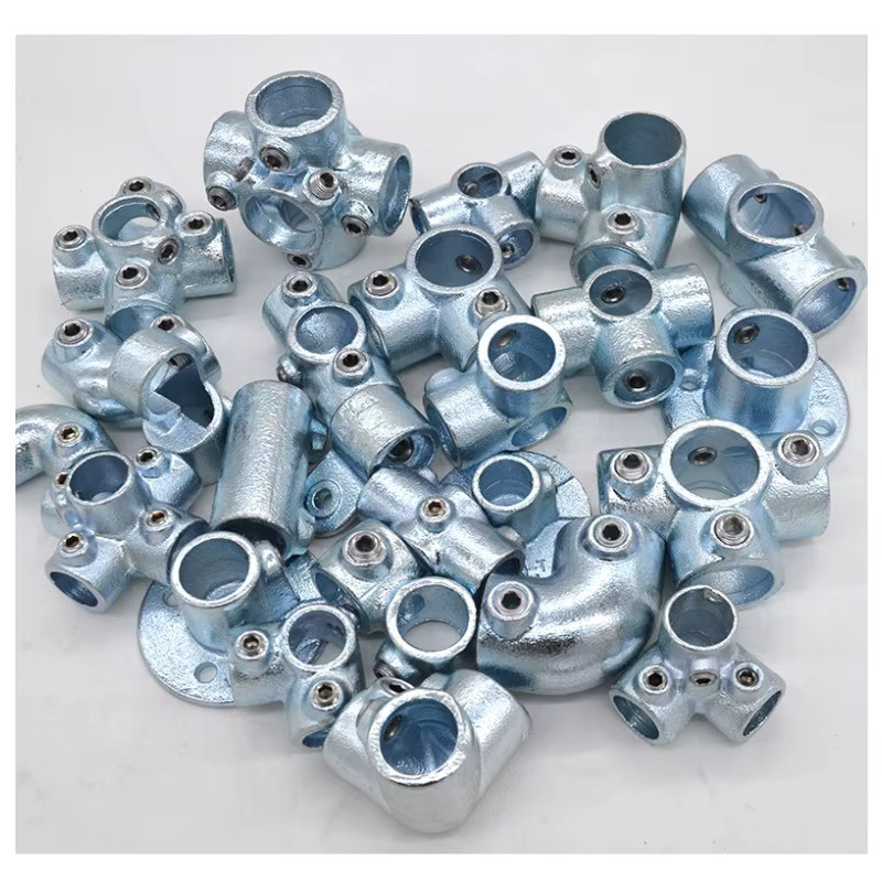 Verzinkter Stahl Rohrverbinder DN32 1,2 Zoll für Zaungeländer-Befestigungen, Farbe: Silber, Durchmesser: 40–42 mm - Bild 3