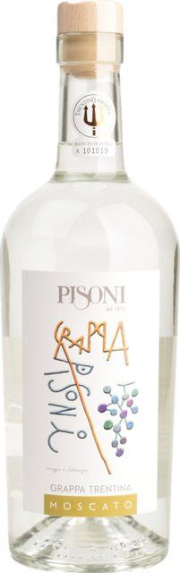 Pisoni Grappa Moscato, Italien, Trentino, 43% Vol., 0,7 l - Bild 1