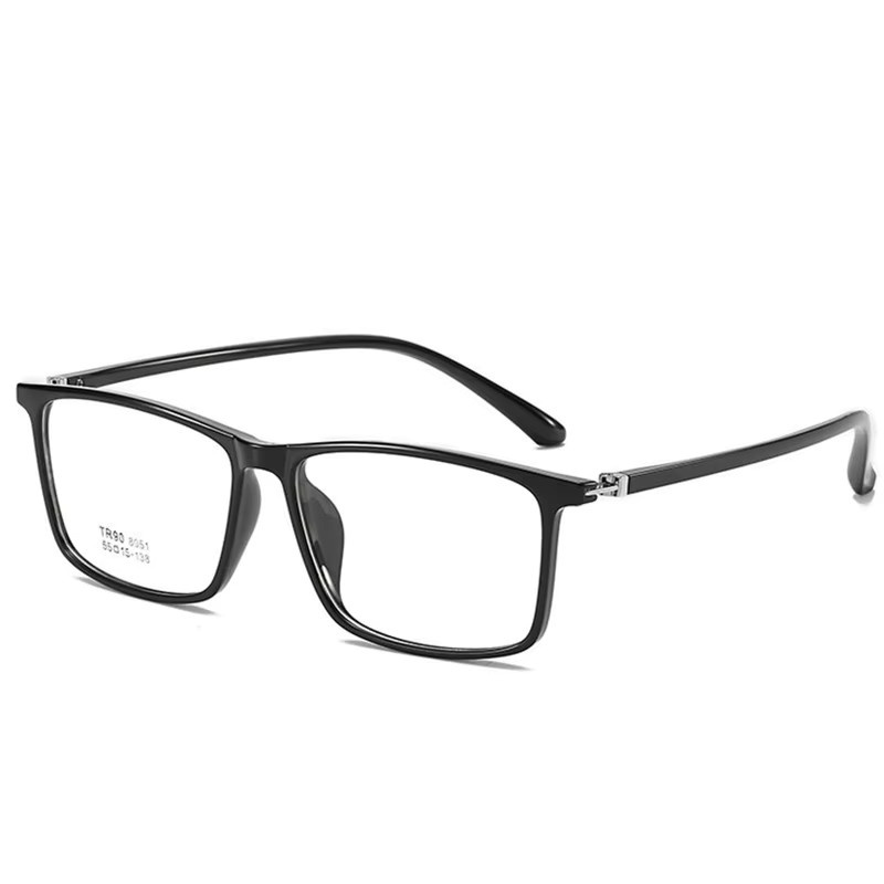 GSBJXZ Korrektionsbrille, quadratisch, TR90, Vollrand, schwarz, Unisex - Bild 1