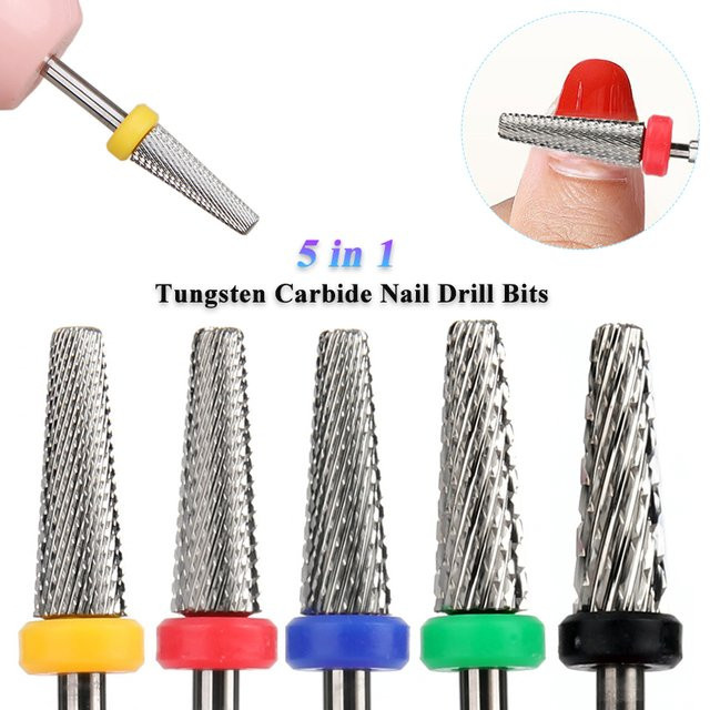 TFSCLOIN Nagel Bohrer Bits, Wolframstahl, Metallic - Bild 1