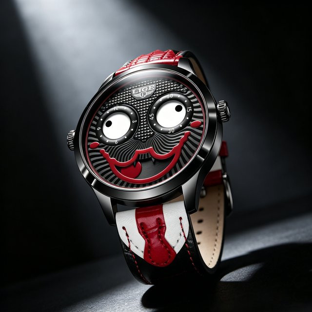 LIGE Armbanduhr Quarz, Leder, Schwarz, Herren - Bild 1