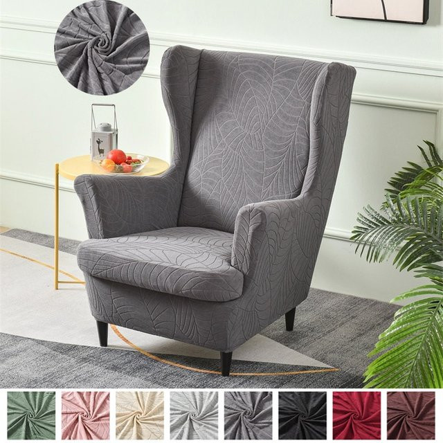 Yupartex Blätter Jacquard Sesselbezug Elastische All-Inclusive Schutzhülle für Flügelstühle und Einzelsofas - Bild 1