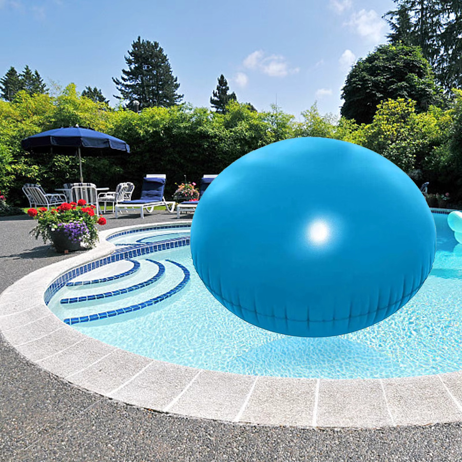 NovaSphere Winter-Poolkissen aus PVC, rund, blau - Bild 3