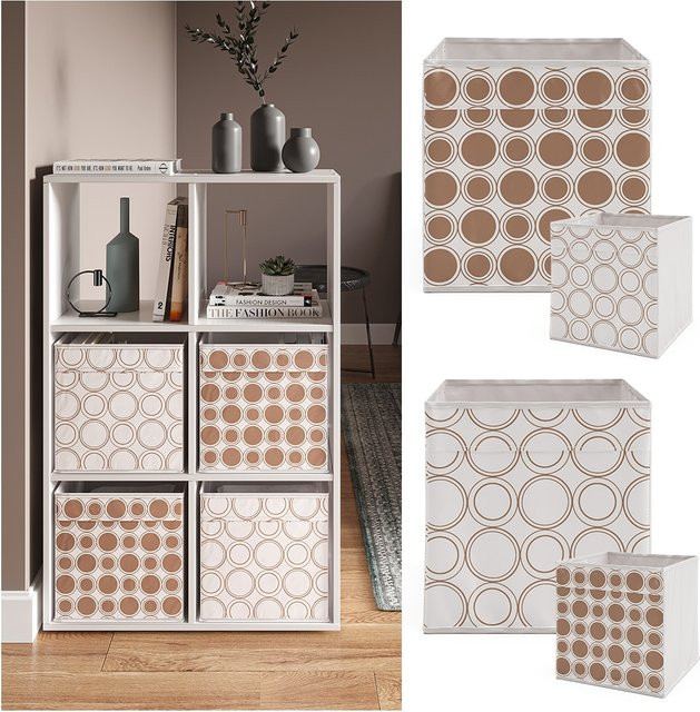 Vicco Cube Würfelregal Standregal in Weiß mit 6 Fächern, modernes Raumteilerregal für dein Wohnzimmer, Breite: 70 cm, Höhe: 110 cm - Bild 1