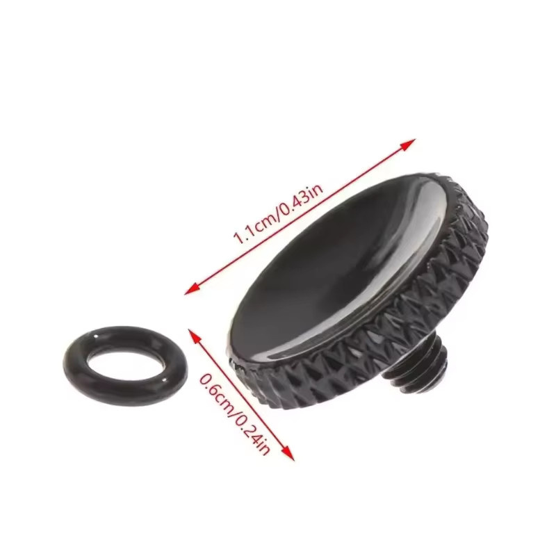 Metall-Kamera-Auslöseknopf in Schwarz, kompatibel mit Fujifilm XT30II XT10 20 XT4 XT3 2 XPRO2 1 und Leica M9 RX1RII DFM, Gewindespulenauslöser - Bild 2