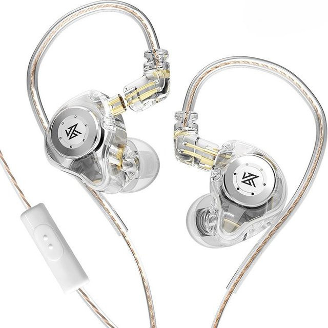 KZ EDX PRO In-Ear HiFi-Headset mit Mikrofon und Weizendrahtsteuerung, Weiß - Bild 1