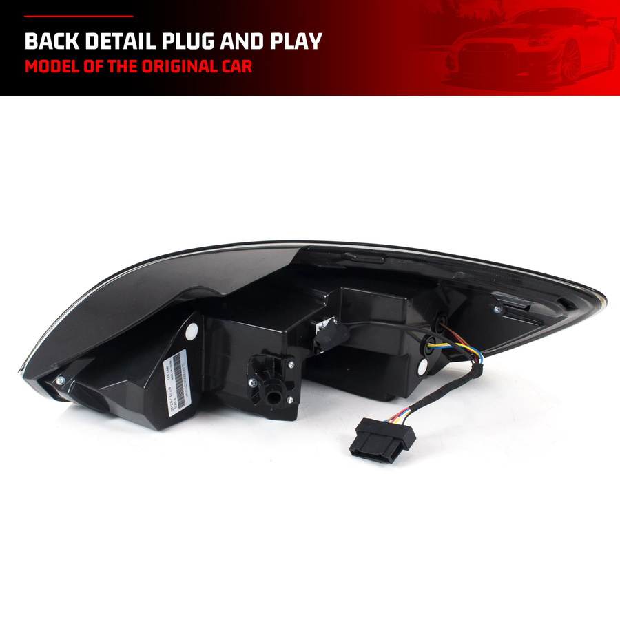 Schwarze LED-Rückleuchten mit sequentieller Blinker-Animation für Volkswagen VW Scirocco 3TSI TDI R (2009–2017) - Bild 4