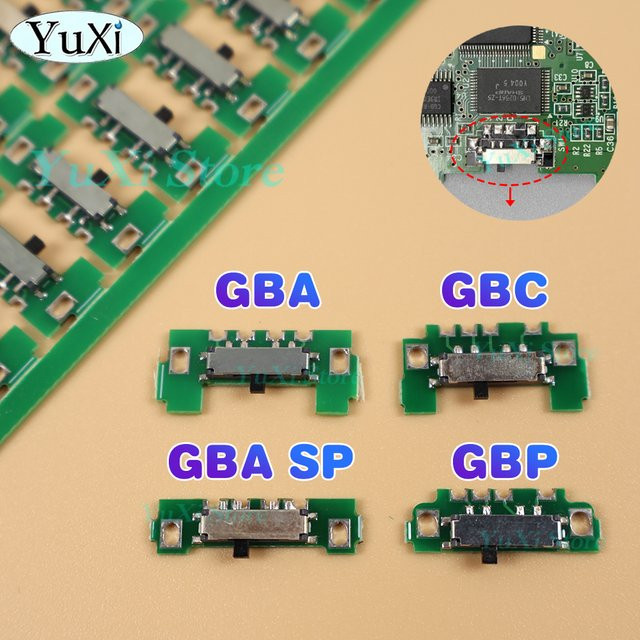 YuXi Power ON/OFF Schalter für GameBoy Advance SP, GBA, GBC und GBP Spielekonsolen in Grün - Bild 1