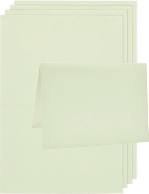 Rico Design Paper Poetry Luxury Karten A5 Salbeigrün - Bild 1