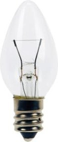 Scharnberger Hasenbein Kerzenlampe E12 12V 3W klar transparent - Bild 1