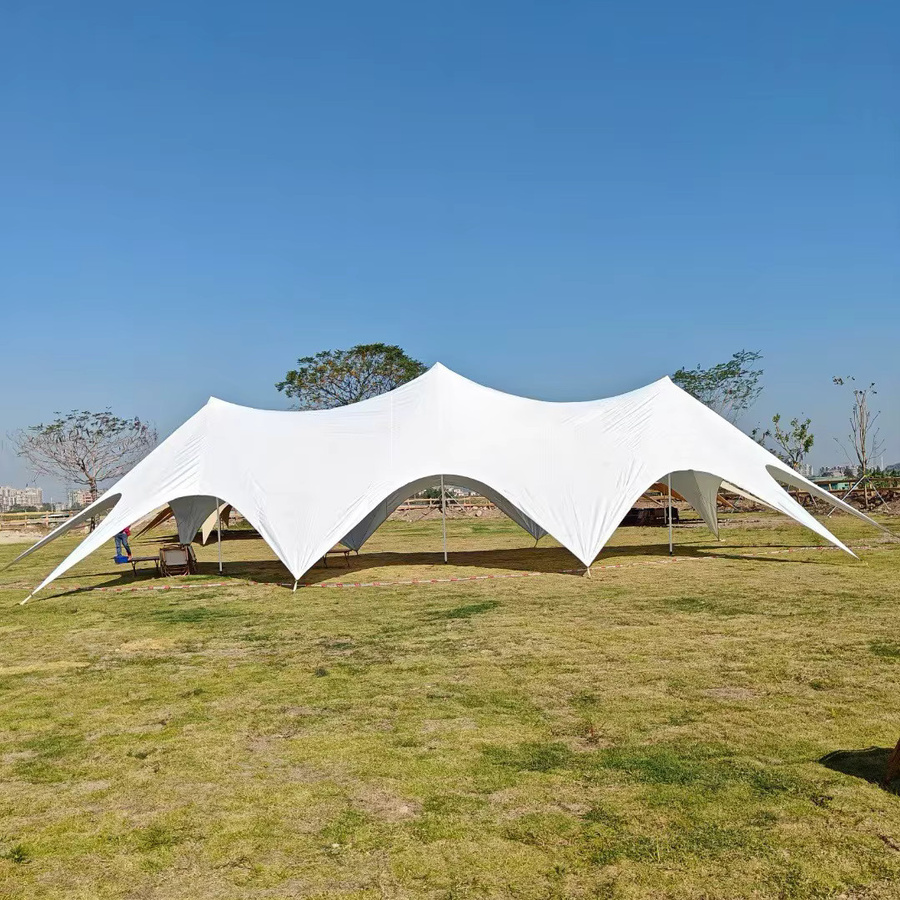 YTYIN Professionelles Dreifach-Spitzzelt in Weiß für Großveranstaltungen und Festivals B/T/H: 20 x 8,6 x 4,5 m - Bild 3