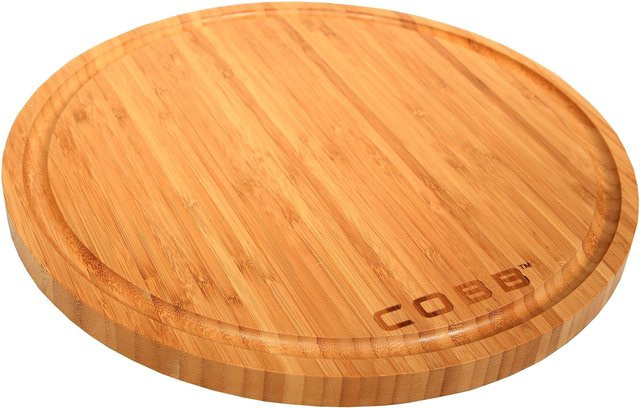 COBB Schneidebrett aus Bambus rund in Beige und Braun mit Saftrinne - Bild 1