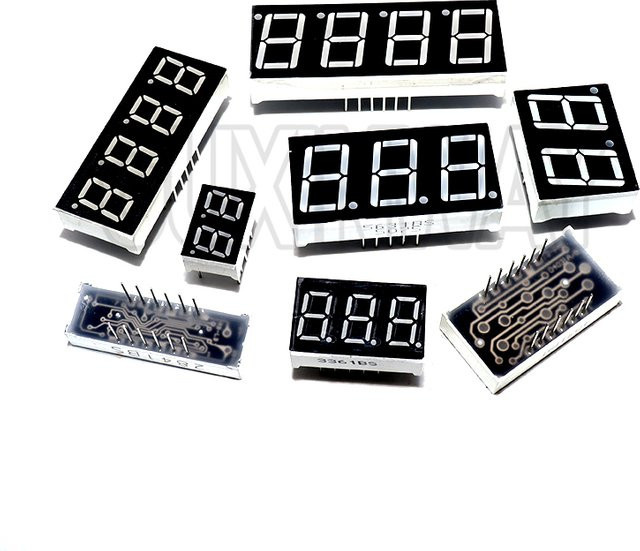 GUXINWAY 5 Stück Digitalröhren 7-Segment LED-Anzeige in Rot, Gemeinsame Anode oder Kathode, verfügbar in 0,28 Zoll, 0,36 Zoll und 0,56 Zoll - Bild 1