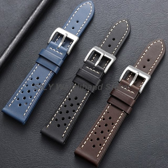 asukaband Uhrenarmband Leder, Silber, Schwarz, Roségold, Unisex, Sport - Bild 1
