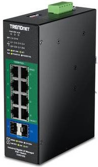 TrendNet TI-PG103i Industrial Gigabit L2 Managed PoE+ Switch mit 10 Ports, Schwarz - Bild 1