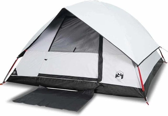 Furnicato Campingzelt Kuppelzelt in Weiß, B/T/H: 215 x 213 x 149-154 cm - Bild 1