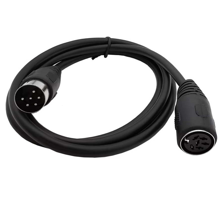 QinMSY DIN 6-poliges Stecker-Verlängerungskabel in Schwarz als AV-Adapter für digitale Audiogeräte - Bild 4