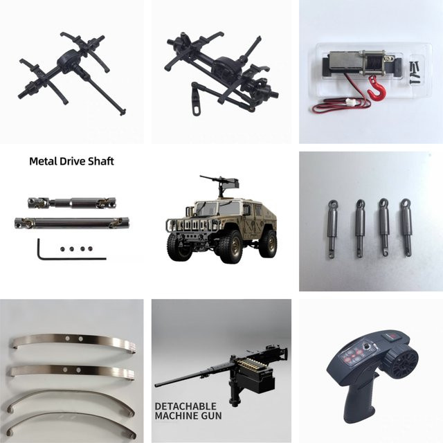 JJRC C8835 RC Auto Upgrade Zubehör, Metall, Schwarz - Bild 1