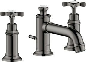 Hansgrohe Axor Montreux 3-Loch-Waschtischarmatur mit zwei Griffen und Pop-up-Abfluss in Gunmetal - Bild 1