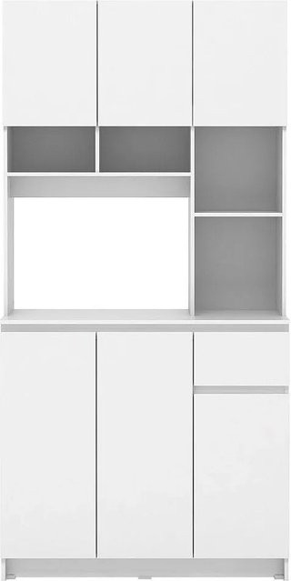 Buffetschrank Nizali von Vente-unique in Weiß mit Türen und Schubladen, Breite: 89,6 cm - Bild 1