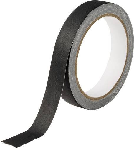 TOOLCRAFT Gewebeklebeband Schwarz Breite: 19 mm, Länge: 10 m - Bild 1