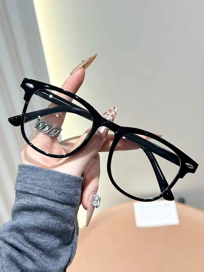 CAIPAI Brille rechteckig, Vollrand, Kunststoff, schwarz - Bild 1
