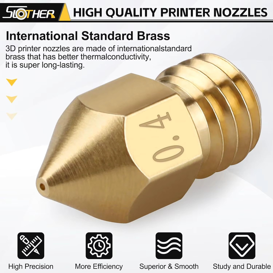 Creality MK8 Ender 3 V2 Hotend-Düsen 0,4 mm in Gold mit DIY-Werkzeug-Aufbewahrungsbox für FDM 3D-Drucker - Bild 2