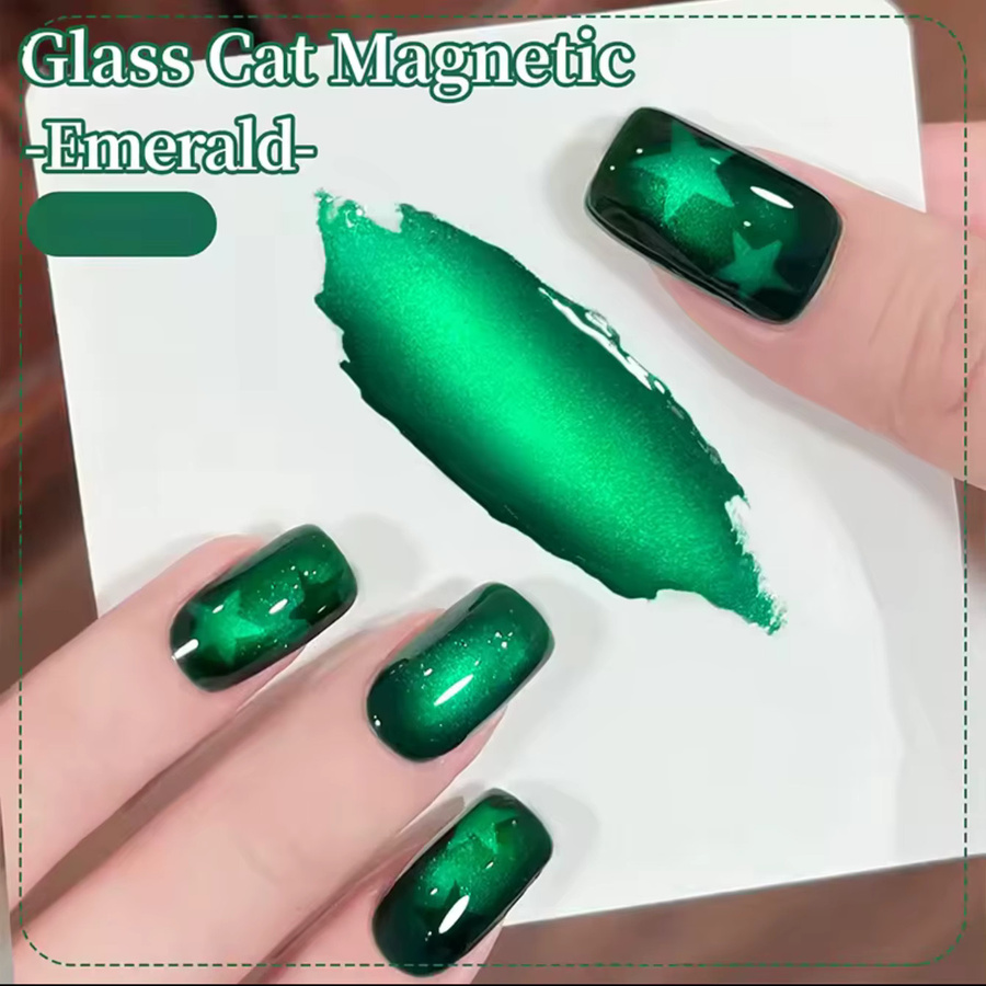 MISS MIANEL Nagellack, Grün, Katzenauge Gel, 10 ml - Bild 3