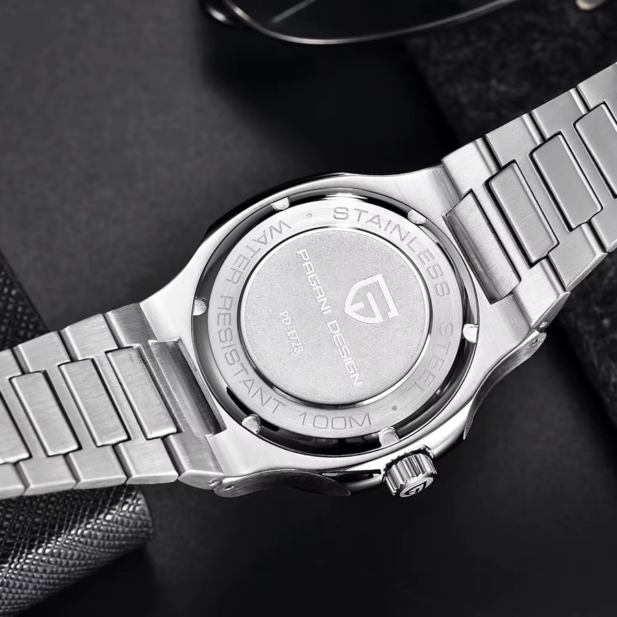 PAGANI DESIGN Armbanduhr, Automatik, Edelstahl, Weiß, Saphirglas, Herren - Bild 5