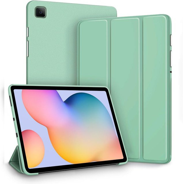 Samsung Galaxy Tablet Silikonhülle mit Auto Sleep Wake Funktion in Grün für Tab S6 Lite 10.4in, S7, S8, S9, S9 Plus, S9 FE, A7, A8 und A9 - Bild 1