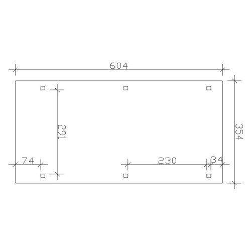 Skan Holz Carport Emsland aus Fichte Leimholz in Weiß mit Aluminium-Dachplatten, B/T: 354 x 604 cm, Höhe: 238 cm - Bild 3