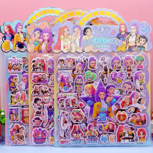 Hasbro Dämonenjägerinnen-Team Doppelschichtige 3D-Blasen-Aufkleber in Multicolour - Bild 1