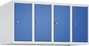 C+P Aufsatzschrank 7035/5010 mit 4 Abteilen und Zylinderschloss, B/H/T: 100 x 50 x 50 cm, Farbe: Enzianblau - Bild 1