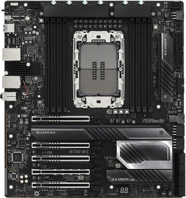 ASRock W790 WS R2.0 Workstation-Mainboard Intel LGA4677 E-ATX DDR5 10GbE LAN Schwarz - Bild 2