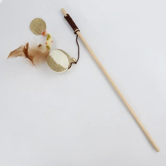 Yiran Furniture Teaser Feder Spielzeug, bunte Stange, interaktiver Stick - Bild 1