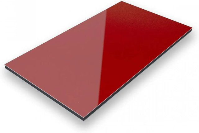 Aluverbund24 Aluminiumverbundplatte Purpurrot RAL 3004, Dicke: 3 mm, Breite: 50 cm, Länge: 100 cm - Bild 1