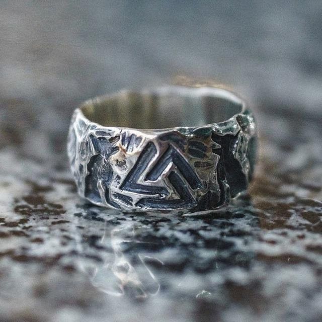 YIRAN Jewelry Ring Edelstahl, Schwarz, Unisex, Vintage - Bild 1