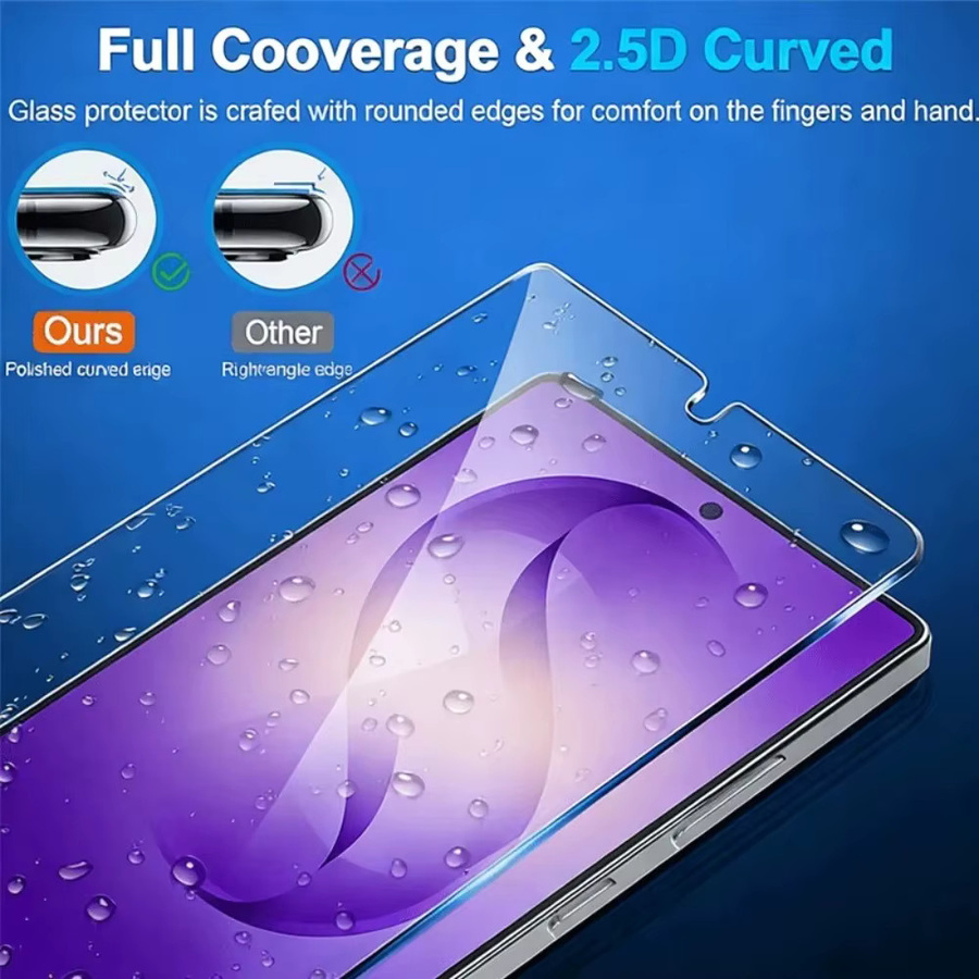ZMZE 4er-Pack Ultra-Klares Gehärtetes Glas Displayschutzfolien für Samsung Galaxy S26 S25 S24 S23 S22 S21 Ultra Plus FE, Transparent, Kratzfest - Bild 3