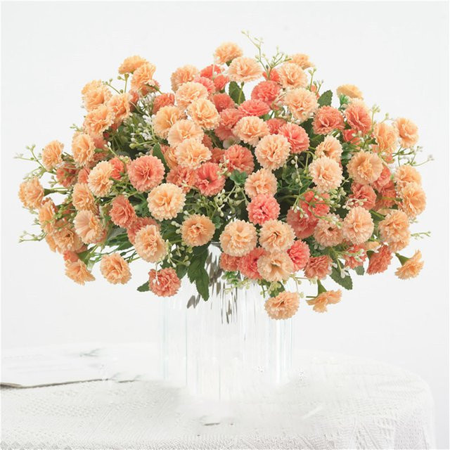 Künstliche Hortensie von XIAOYINMO in Orange aus Seidenmaterial für Hochzeiten, Festivals und die Dekoration in deiner Vase - Bild 1